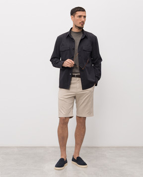 Canali Чорна сорочка з кишенями AV0597131021