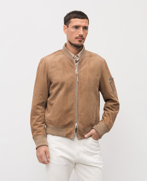 Tom Ford Бежевий замшевий бомбер LBS087LMS027