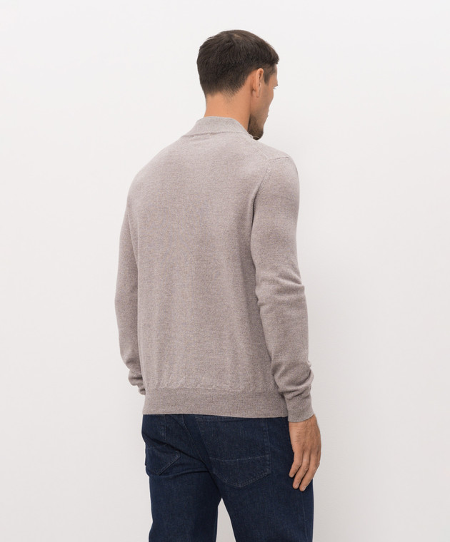 Cashmere&Whiskey Кардиган сірого кольору з вовни мериноса 97396 зображення 4