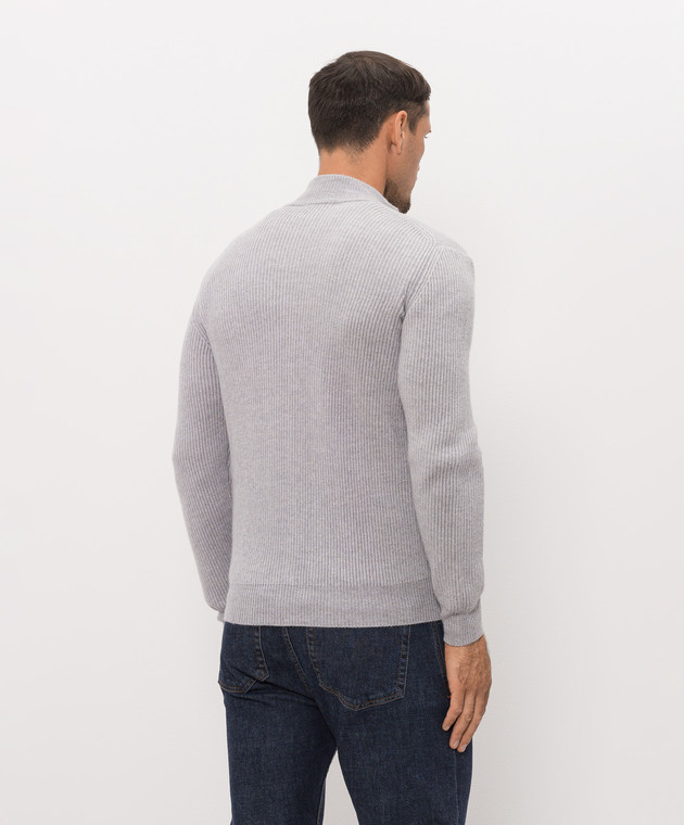 Cashmere&Whiskey Сірий кардиган з вовни мериноса 83110 зображення 4