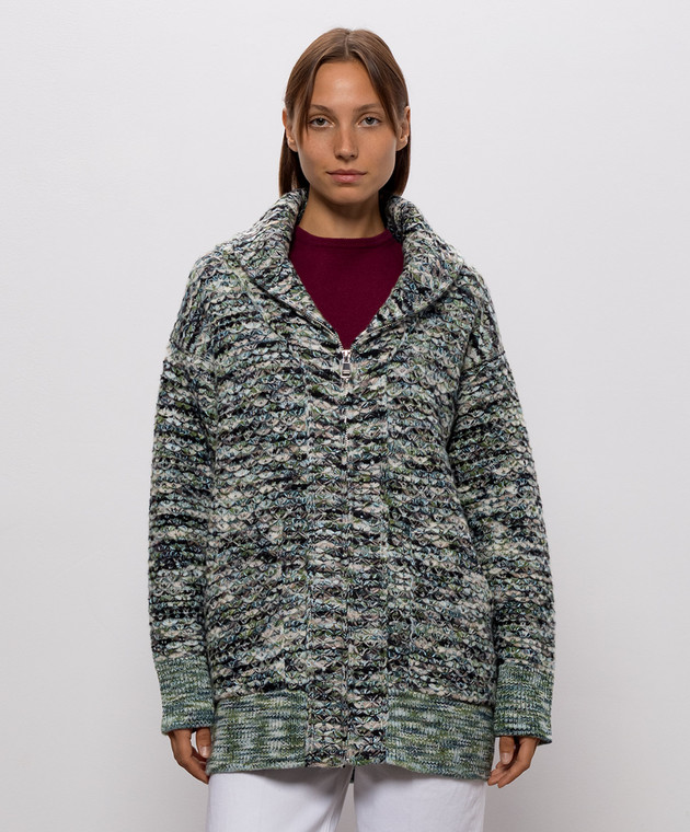 Missoni Зеленый кардиган с шерстью DS26WM0EBK01KC изображение 3