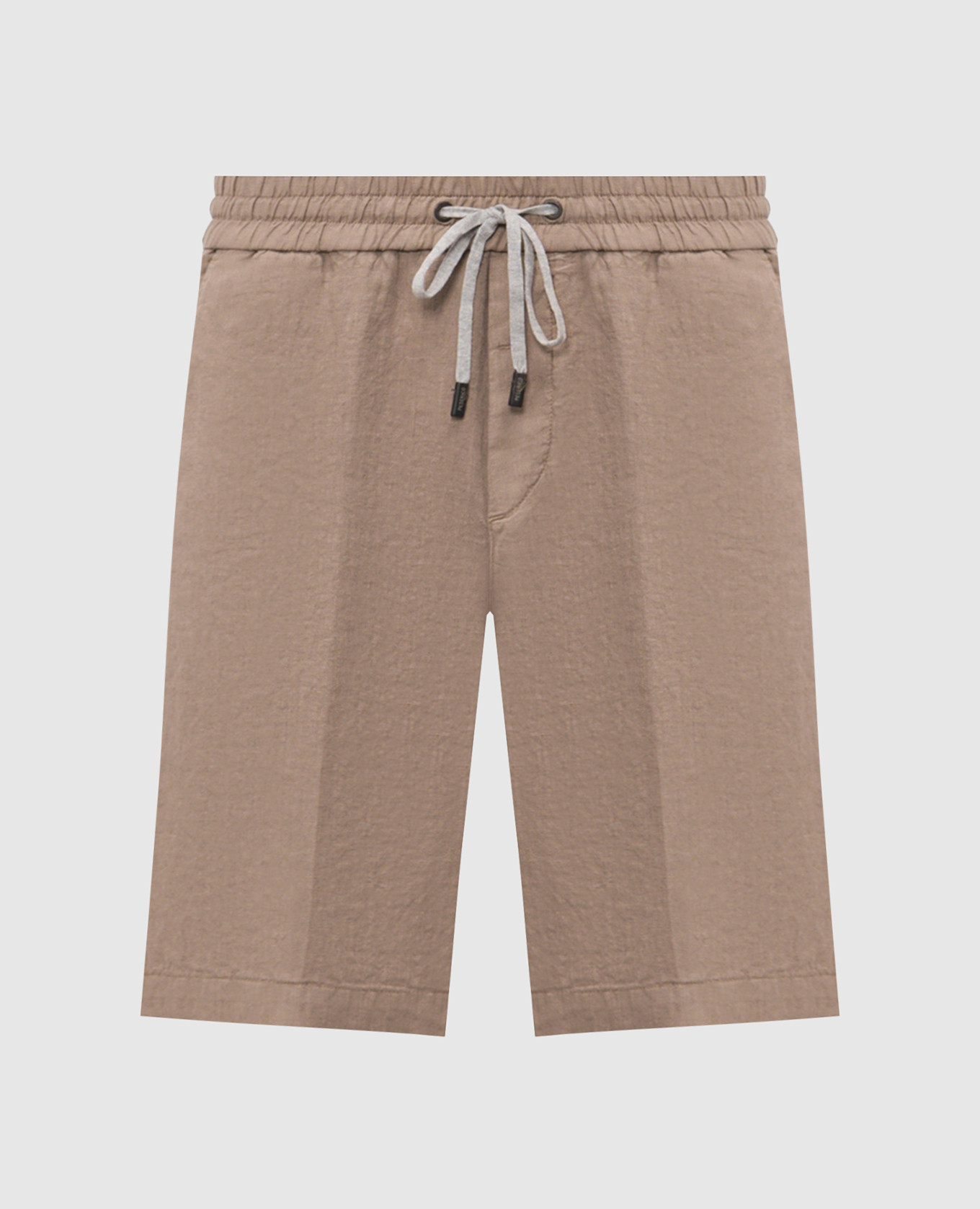 Коричневые шорты из льна