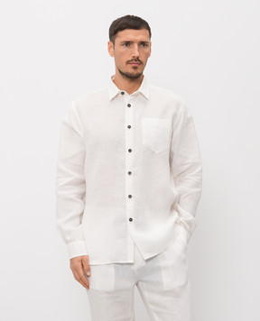 Cashmere&Whiskey Белая рубашка из льна 0331900638