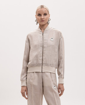 Palm Angels Бежевий бомбер з льону PWBD06BS26FAB001