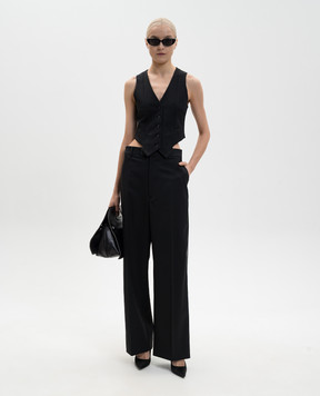 Vetements Чорні штани з вовни ME76TP026B