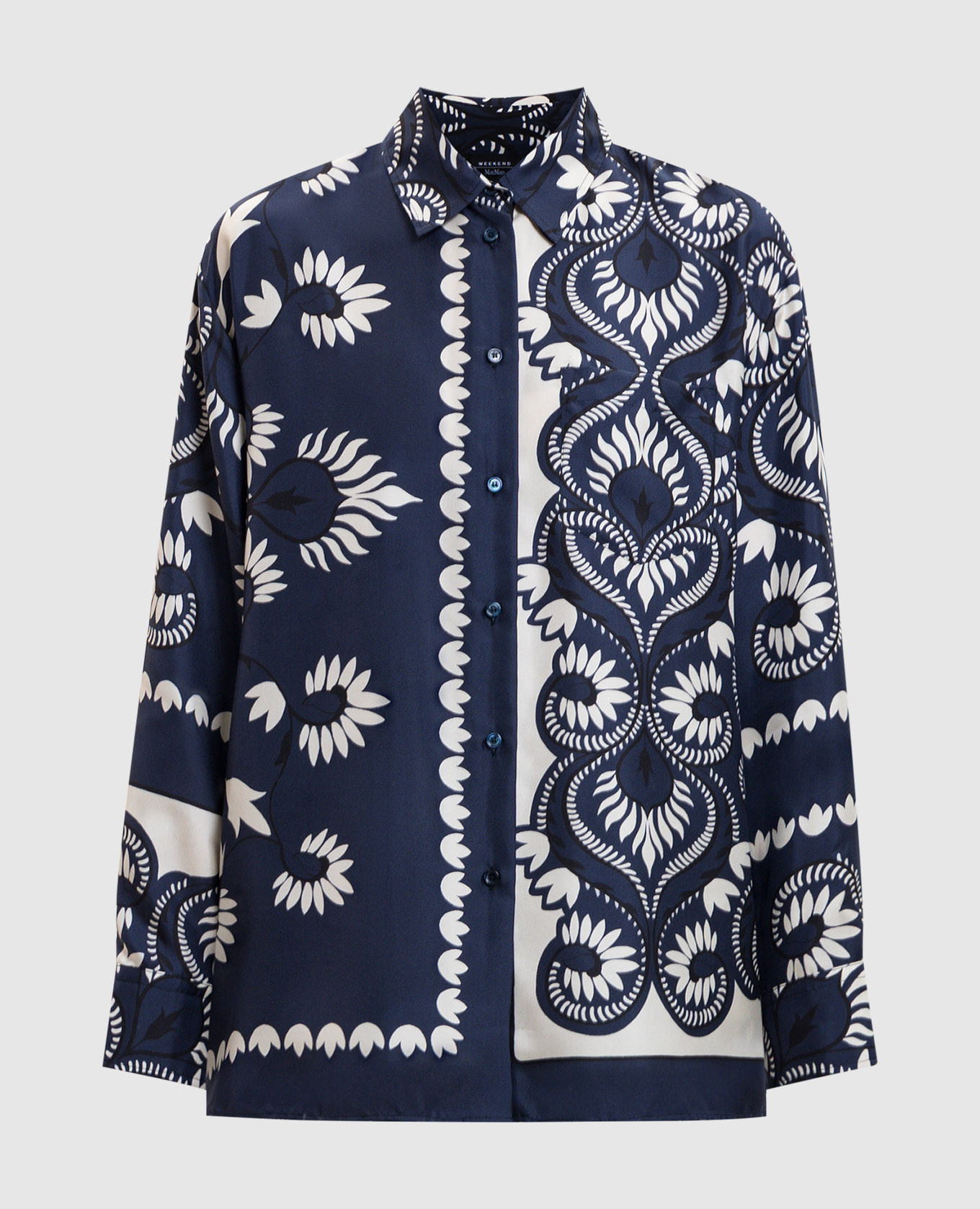 Синя блуза WKDLASTRA із шовку