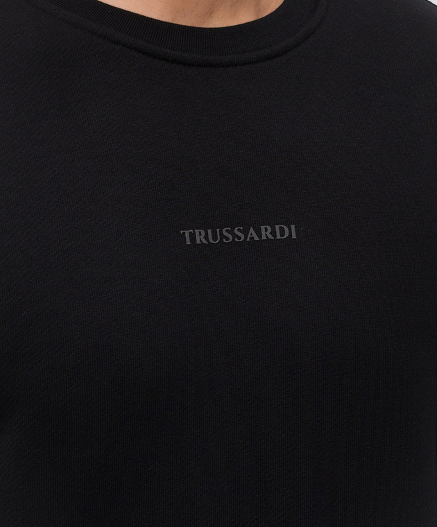 Trussardi Чорний світшот з фактурним логотипом G8238000121NMF509F01 зображення 5