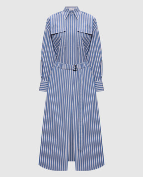 Brunello Cucinelli Синя сукня-сорочка в смужку MH749A5465