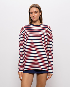 Sporty & Rich Белый лонгслив в полоску TO12485326ST74