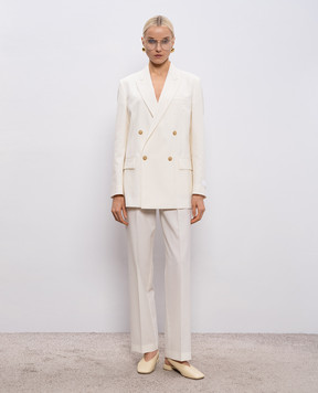 Maison Margiela MM6 Белые брюки с шерстью S52KA0554M35436