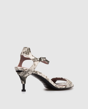 Premiata Шкіряні босоніжки з тисненням під шкіру пітона M7020