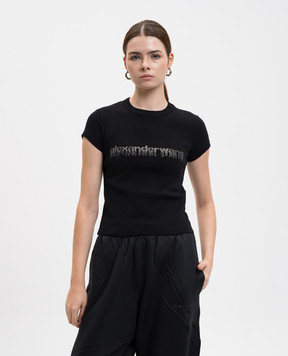 Alexander Wang Черная футболка с логотипом 1CC1261209