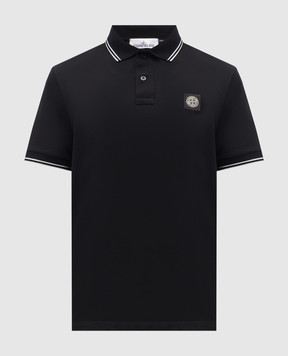 Stone Island Чорне поло з нашивкою логотипа L1S152200010S0018