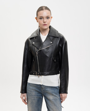 Jacob Lee Черная кожаная косуха WLJ0127SS26B