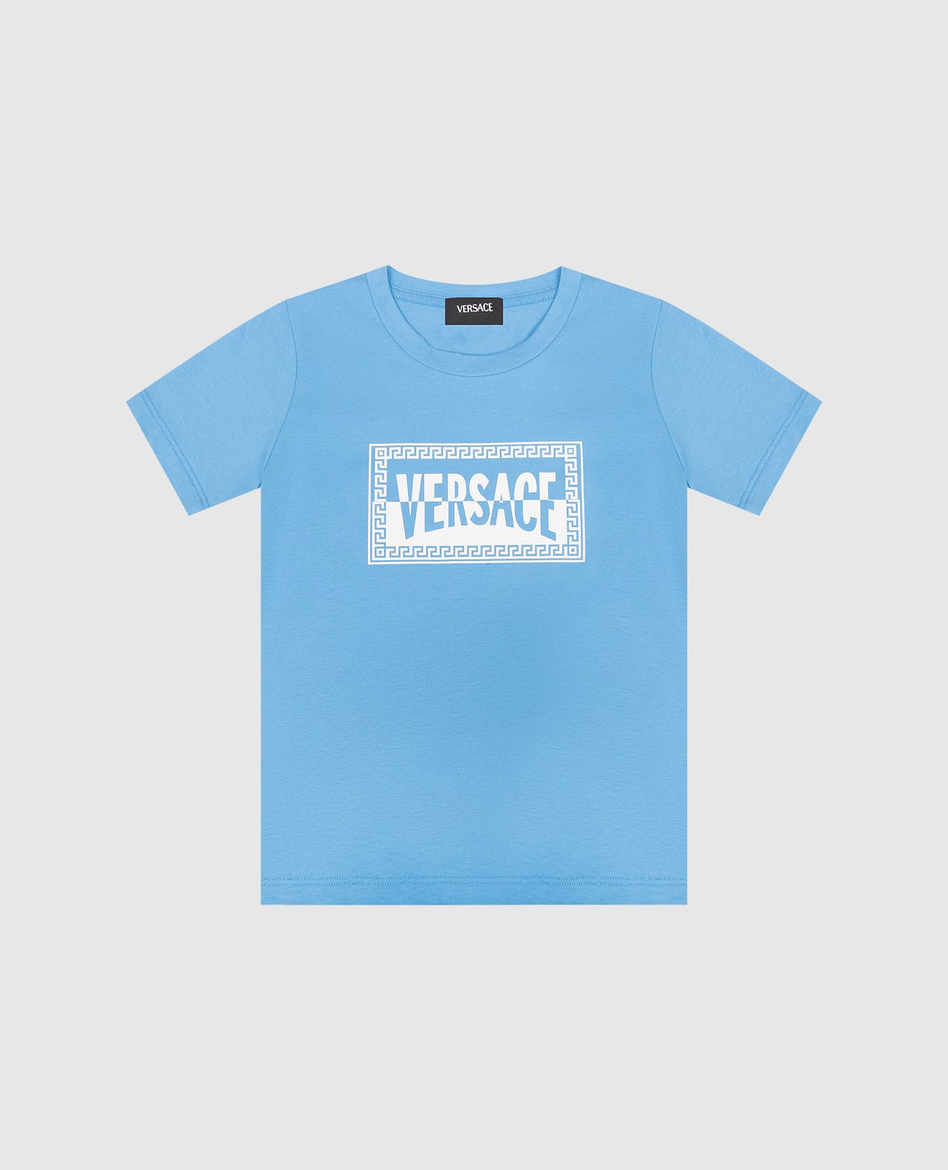 Детская голубая футболка с логотипом