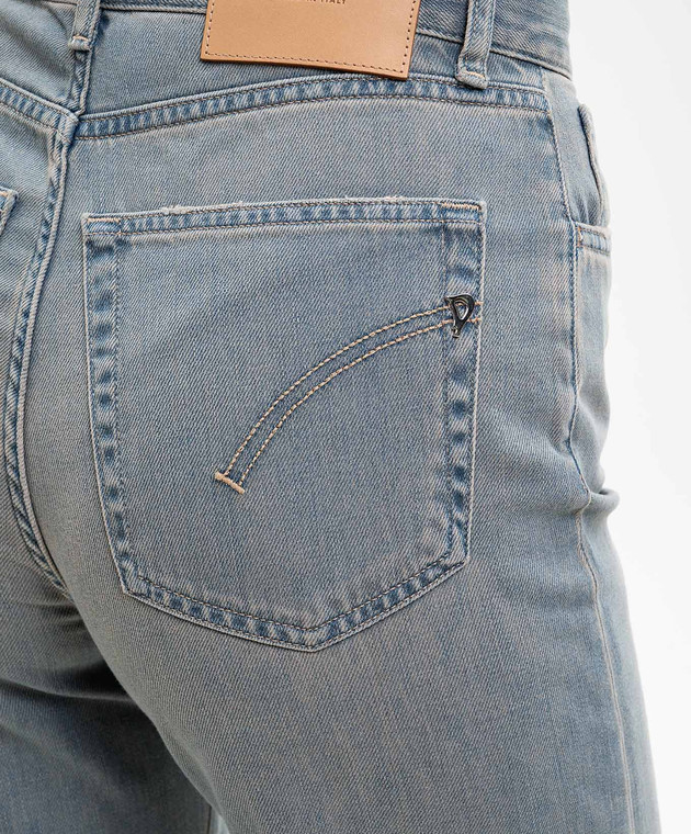 Dondup Блакитні джинси-кльош з патчем логотипа DP619DFH331DJ31 зображення 5