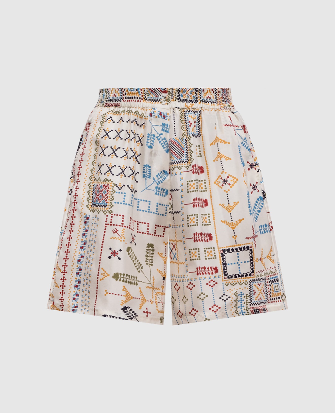 Белые шорты Tumble из шелка