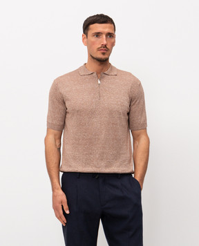 Cashmere&Whiskey Коричневое поло с леном MS004