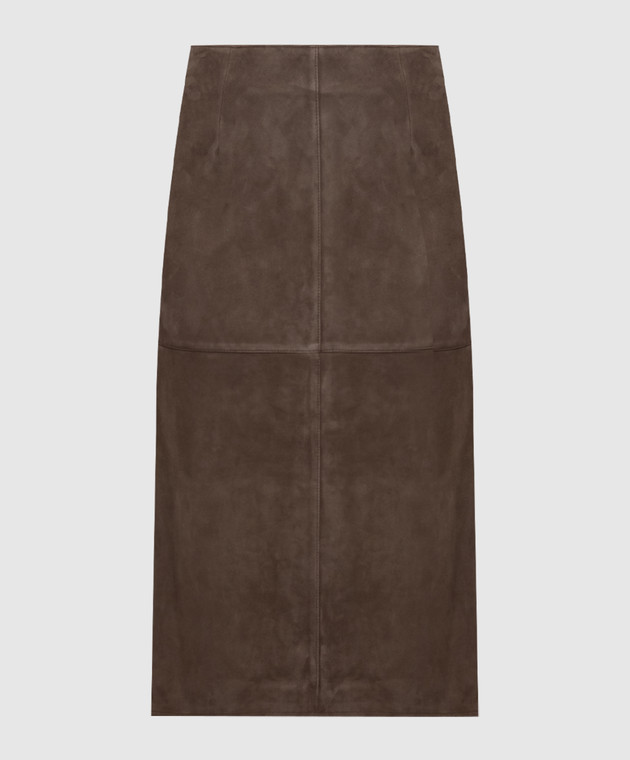 Max Mara Weekend Коричнева замшева спідниця PALMI WKDPALMI
