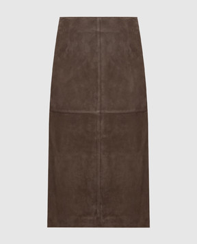 Max Mara Weekend Коричневая замшевая юбка PALMI WKDPALMI
