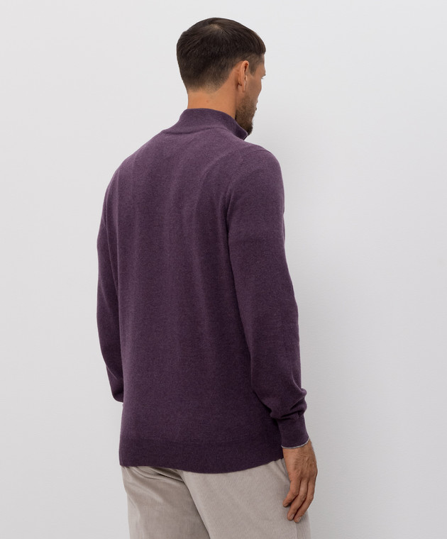 Brunello Cucinelli Джемпер фіолетового кольору з кашеміру M2200124 зображення 4