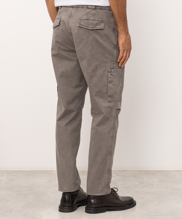 Brunello Cucinelli Серые брюки карго M225NS1060 изображение 4