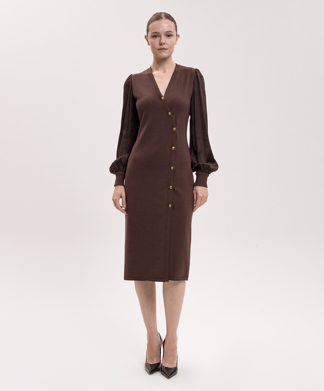 Twinset Коричневое платье 262TT3360 изображение 3