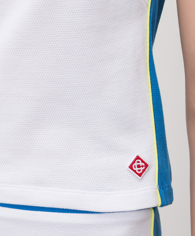 Casablanca Белое поло с нашивкой WSS26JTP51801 изображение 5