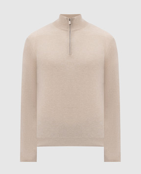 Brunello Cucinelli Джемпер кольору айворі з кашеміру M2200124