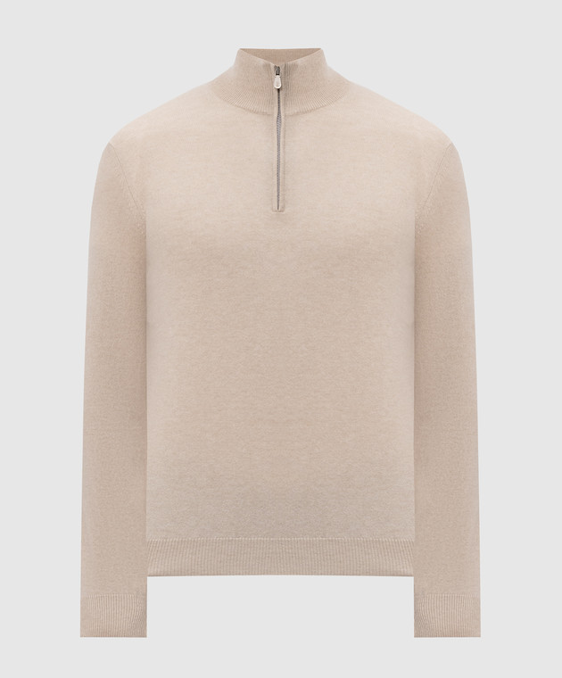 Brunello Cucinelli Джемпер цвета айвори из кашемира M2200124