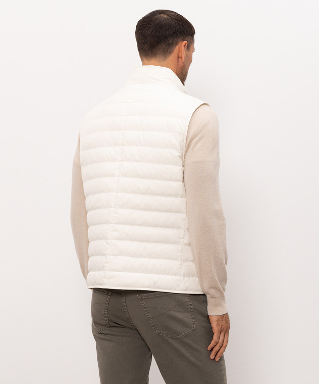 Brunello Cucinelli Пуховий жилет кольору айворі MV4081797 зображення 4