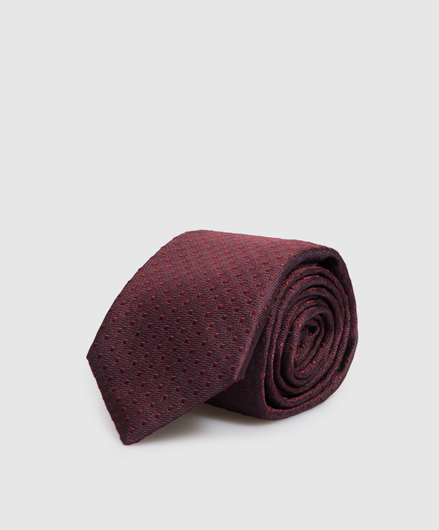 Brunello Cucinelli Бордовый галстук из шелка MI8990018