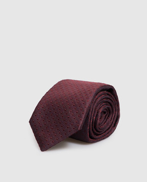Brunello Cucinelli Бордова краватка із шовку MI8990018