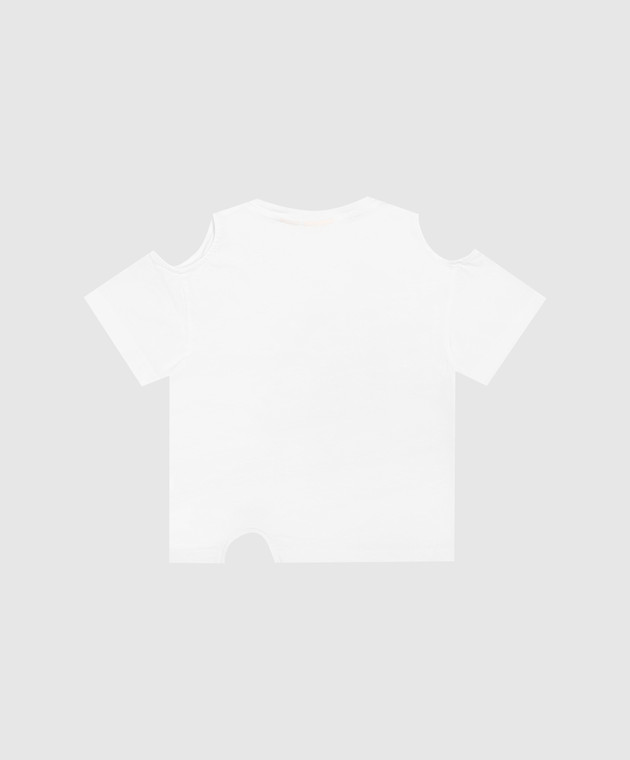 Off-White Дитяча біла футболка Meteor Off Stamp 44GAA01EF26J001 зображення 2