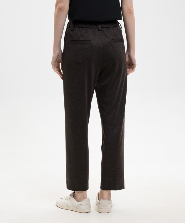 Marco Pescarolo Коричневые брюки из шерсти Zeza ZEZAD53Y19 изображение 4