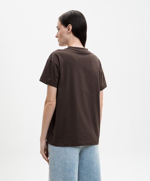 Solotre Коричневая футболка M1AB0192 изображение 4