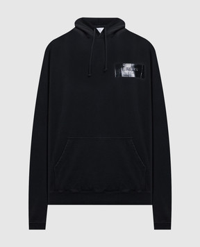 Vetements Чорне худі з принтом логотипа ME76HD147B