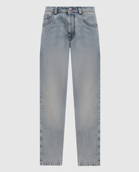 Brunello Cucinelli Блакитні джинси мом з ефектом потертості MA095P5319