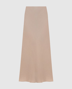 Allude Бежевая юбка миди из шелка 26284005
