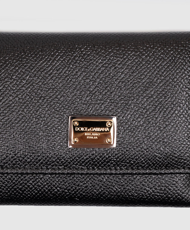 Dolce&Gabbana Черный кожаный портмоне Dauphine BI0770A1001 изображение 4
