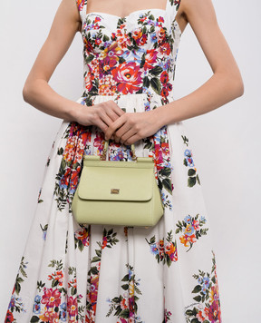Dolce&Gabbana Зеленая кожаная сумка Sicily BB6003B1001