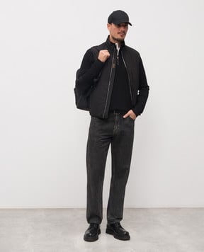 MooRER Чорний джемпер SCIORES з вовни SCIORESET