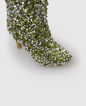 Vondels Зелена ялинкова іграшка Boot з кристалами 4250512105656