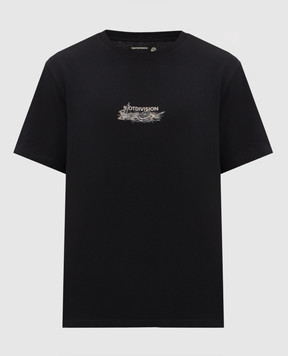 Riotdivision Чорна футболка Plague з принтом RDPLGDWNTS