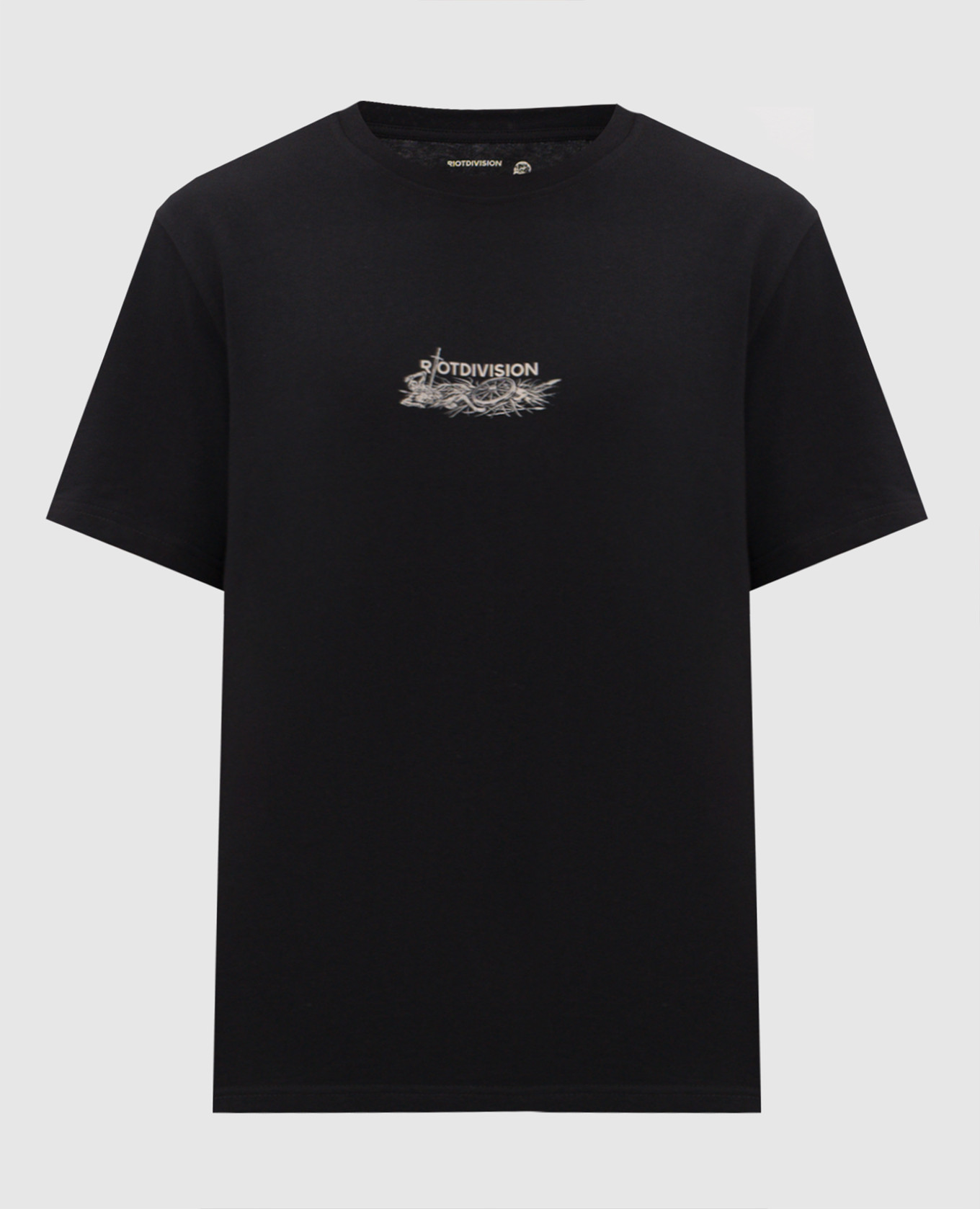 Черная футболка Plague с принтом