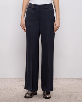 Peserico Сині штани з брендовим патчем A04783Z01972