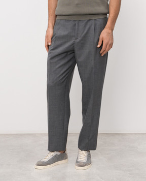 Brunello Cucinelli Сірі штани з вовни M032PS2440