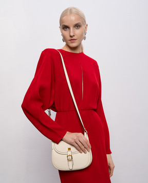 Valentino Бежевая кожаная сумка-седл 8W2B0T08FEF