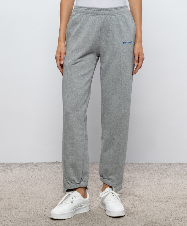 Vetements Серые меланжевые спортивные штаны WH27SP224G изображение 2