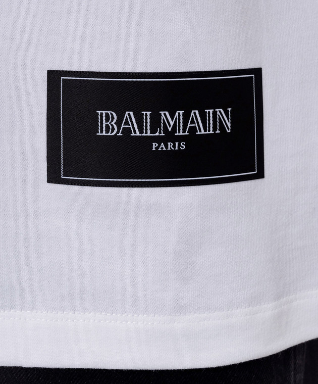 Balmain Набір білих футболок з патчем логотипа HH1EG000BD61 зображення 5